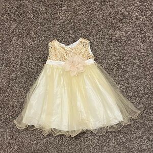 Gold sequined toddler dress 2T